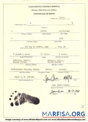 Realistic Kenya certificate of birth template